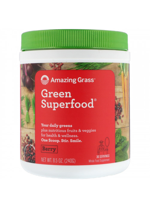 Amazing Grass, Green Superfood, Berry, 8.5 oz (240 g)