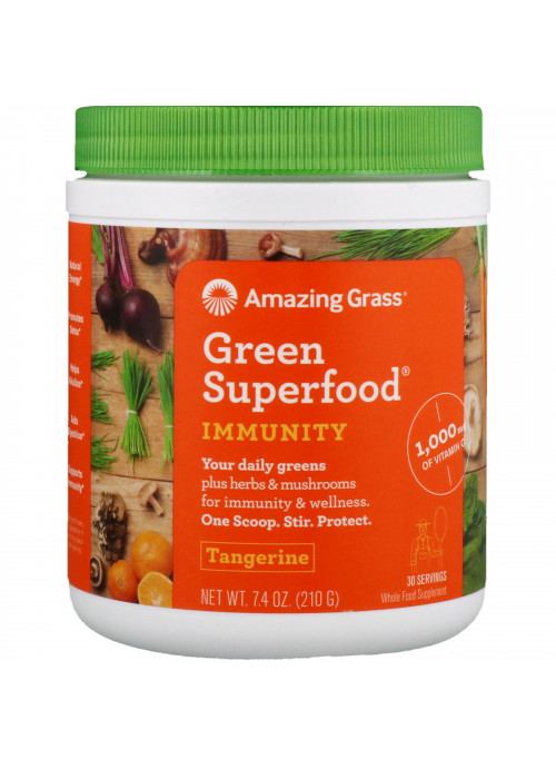 Amazing Grass, Green Superfood, Immunity, Tangerine, 7.4 oz (210 g)