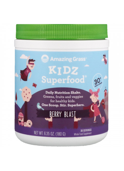 Amazing Grass, Kidz Superfood, Berry Blast, 6.35 oz (180 g)