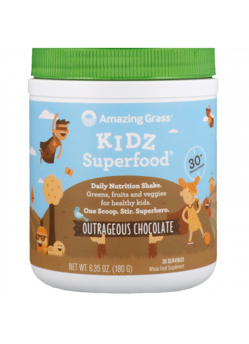 Amazing Grass, Kidz Superfood, Outrageous Chocolate, 6.35 oz (180 g)