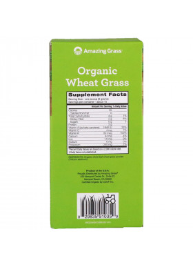 Amazing Grass, Organic Wheat Grass, 15 Individual Packets,  0.28 oz (8 g) Each