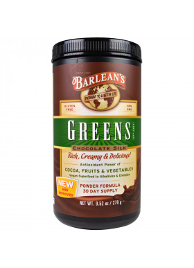 Barlean's, Greens, Powder Formula, Chocolate Silk, 9.52 oz (270 g)