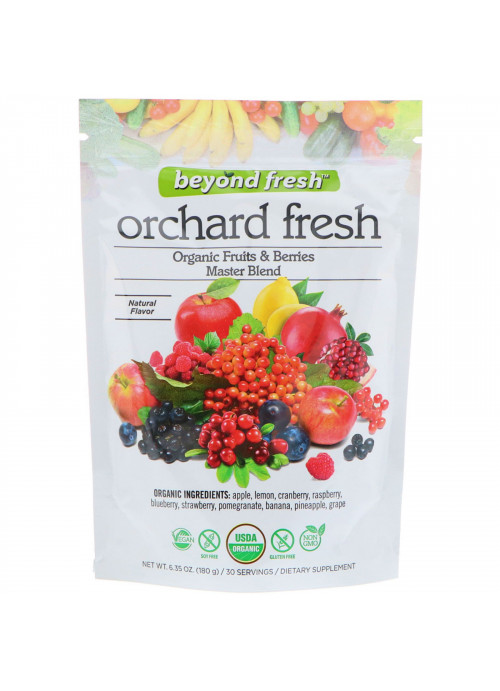 Beyond Fresh, Orchard Fresh, Organic Fruits & Berries Master Blend, Natural Flavor, 6.35 oz (180 g)