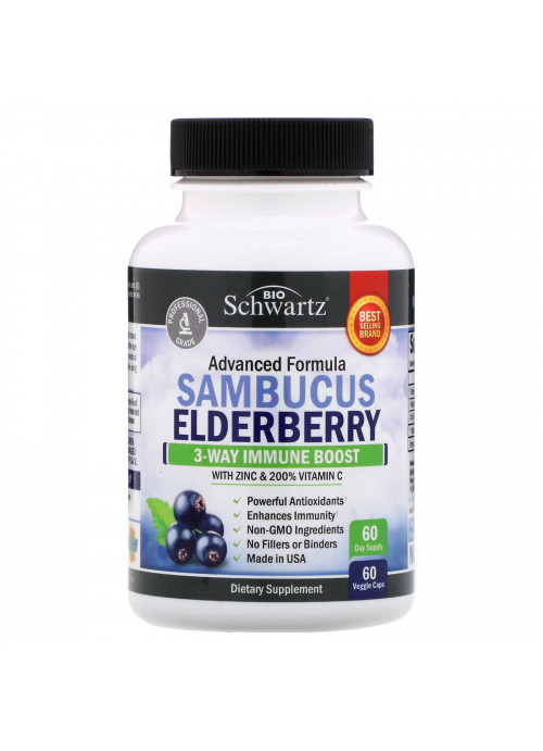 BioSchwartz, Advanced Formula Sambucus Elderberry, 60 Veggie Caps