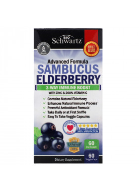 BioSchwartz, Advanced Formula Sambucus Elderberry, 60 Veggie Caps