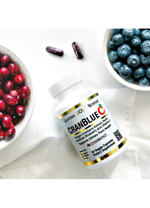 California Gold Nutrition, CranBlueC, Cranberry, Blueberry, Vitamin C, 60 Veggie Capsules