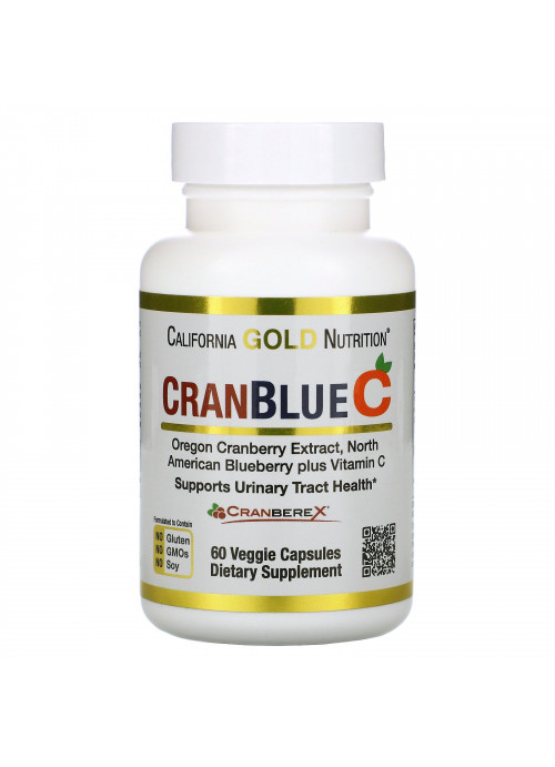 California Gold Nutrition, CranBlueC, Cranberry, Blueberry, Vitamin C, 60 Veggie Capsules