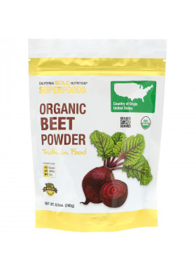 California Gold Nutrition, Superfoods, Organic Beet Powder, 8.5 oz (240 g)