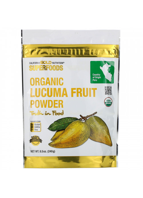 California Gold Nutrition, Superfoods, Organic Lucuma Fruit Powder, 8.5 oz (240 g)