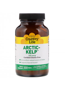 Country Life, Arctic-Kelp, 225 mcg, 300 Tablets