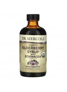 Dr. Mercola, Organic Elderberry Syrup with Echinacea,  6 fl oz (180 ml)