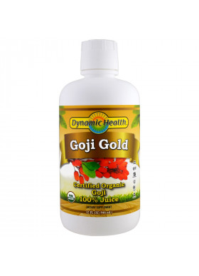 Dynamic Health  Laboratories, Certified Organic Goji Gold, 100% Juice, 32 fl oz (946 ml)