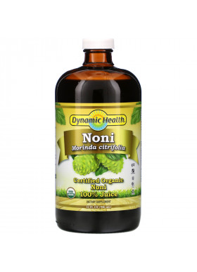 Dynamic Health  Laboratories, Certified Organic Noni 100% Juice, 32 fl oz (946 ml)