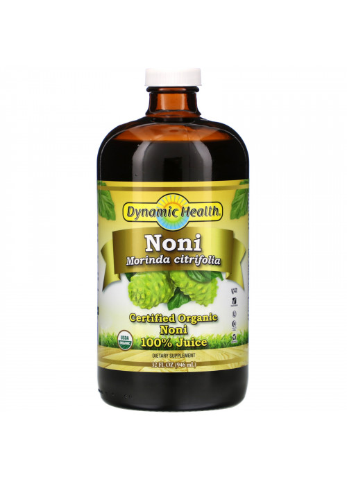 Dynamic Health  Laboratories, Certified Organic Noni 100% Juice, 32 fl oz (946 ml)