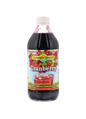 Dynamic Health  Laboratories, Pure Cranberry, 100% Juice Concentrate, Unsweetened, 16 fl oz (473 ml)