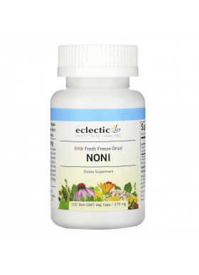 Eclectic Institute, Raw Fresh Freeze-Dried, Noni, 375 mg, 100 Non-GMO Veg Caps