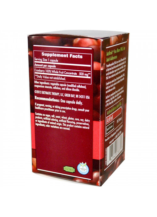 Enzymatic Therapy, ActiFruit Cranberry Supplement, 30 Veg Capsule