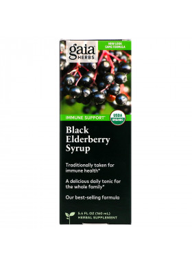 Gaia Herbs, Black Elderberry Syrup, 5.4 fl oz (160 ml)