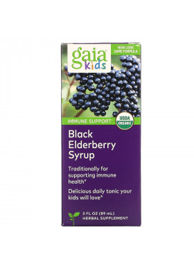 Gaia Herbs, Kids, Black Elderberry Syrup, 3 fl oz (89 ml)