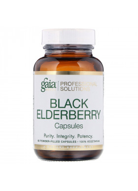 Gaia Herbs Professional Solutions, Black Elderberry, 60 Powder-Filled Capsules