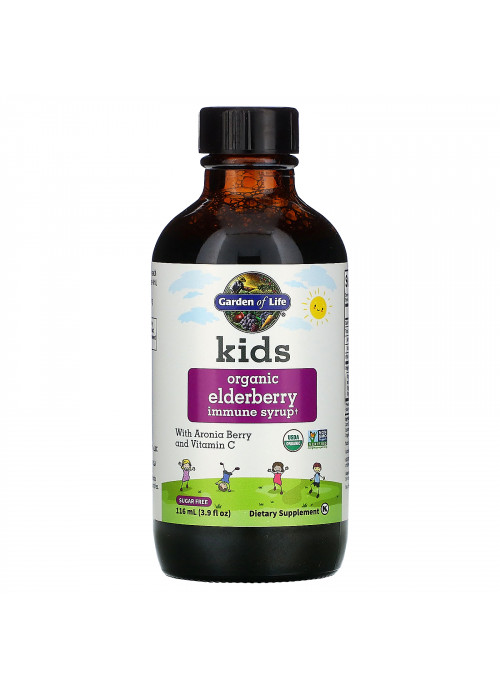 Garden of Life, Kids Organic Elderberry Immune Syrup , 3.9 fl oz (116 ml)