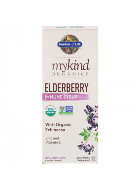 Garden of Life, MyKind Organics, Elderberry Immune Syrup, 6.59 fl oz (195 ml)