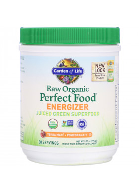 Garden of Life, RAW Organic Perfect Food Energizer, Yerba Mate- Pomegranate, 9.73 oz (276 g)