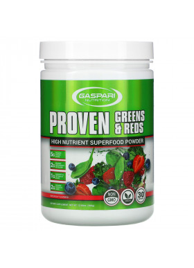 Gaspari Nutrition, Proven Greens & Reds, High Nutrient Superfood Powder, Naturally Flavored, 12.69 oz (360 g)