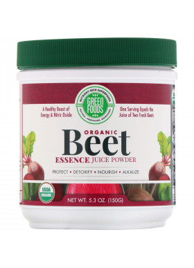 Green Foods, Organic Beet Essence Juice Powder, 5.3 oz (150 g)