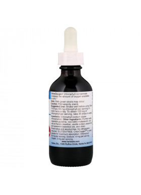 Herbs Etc., ChlorOxygen, Chlorophyll Concentrate, Alcohol Free, Mint Flavor, 2 fl oz (59 ml)