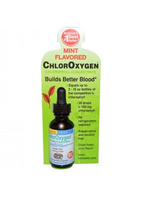 Herbs Etc., ChlorOxygen, Chlorophyll Concentrate, Alcohol Free, Mint Flavored, 1 fl oz (29.5 ml)