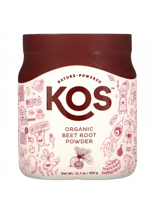 KOS, Organic Beet Root Powder, 12.7 oz (360 g)