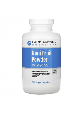 Lake Avenue Nutrition, Noni Fruit Powder, Organic Whole Fruit Powder, 360 Veggie Capsules