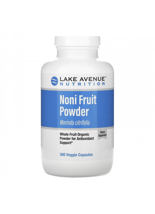 Lake Avenue Nutrition, Noni Fruit Powder, Organic Whole Fruit Powder, 360 Veggie Capsules