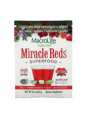 Macrolife Naturals, Miracle Reds, Superfood, Goji, Pomegranate,  Acai,  Mangosteen, 0.3 oz (9.5 g)