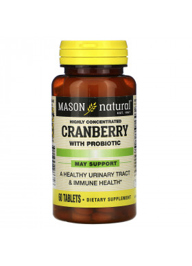 Mason Natural, Cranberry with Probiotic, Highly Concentrated, 60 Tablets