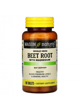 Mason Natural, Whole Herb Beet Root with Magnesium, 100 Tablets