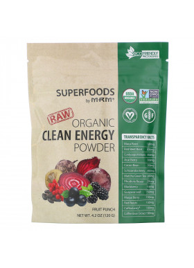 MRM, Raw Organic Clean Energy Powder, Fruit Punch, 4.2 oz (120 g)