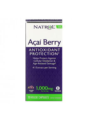 Natrol, Acai Berry, 1,000 mg, 75 Veggie Caps