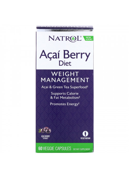 Natrol, Acai Berry Diet, Acai & Green Tea Superfoods, 60 Veggie Capsules