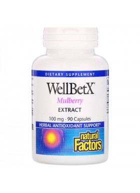 Natural Factors, WellBetX, Mulberry Extract, 100 mg, 90 Capsules