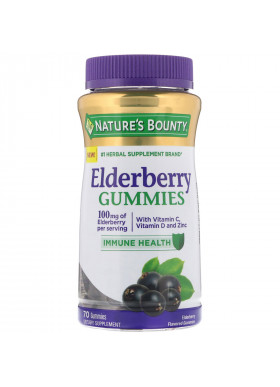 Nature's Bounty, Elderberry Gummies, 100 mg, 70 Gummies