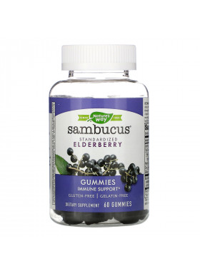 Nature's Way, Sambucus Gummies, Standardized Elderberry, 60 Gummies