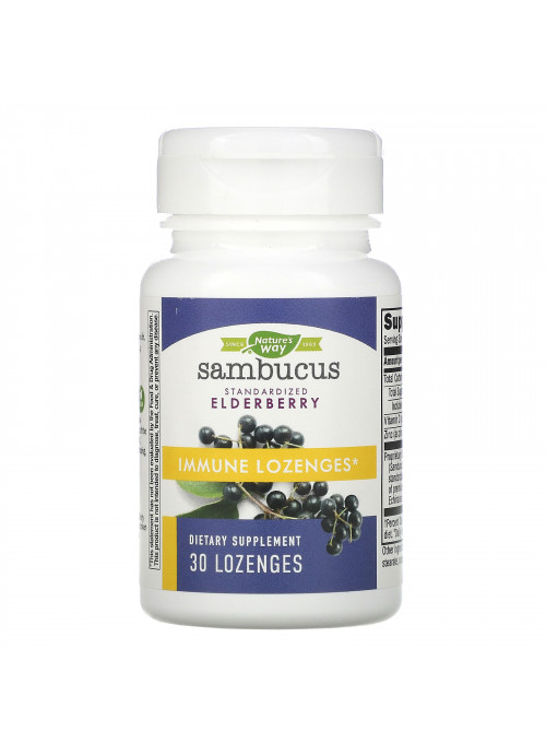 Nature's Way, Sambucus Immune, Elderberry, Standardized, 30 Lozenges