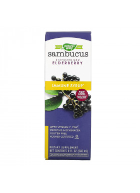 Nature's Way, Sambucus Immune Syrup, Standardized Elderberry, 8 fl oz (240 ml)