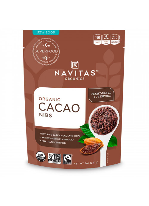 Navitas Organics, Organic Cacao Nibs, 8 oz (227 g)