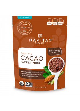 Navitas Organics, Organic Cacao Sweet Nibs, 4 oz (113 g)