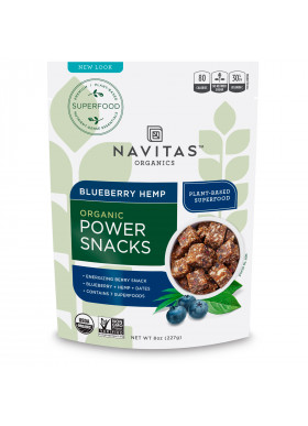 Navitas Organics, Power Snacks, Blueberry Hemp, 8 oz (227 g)