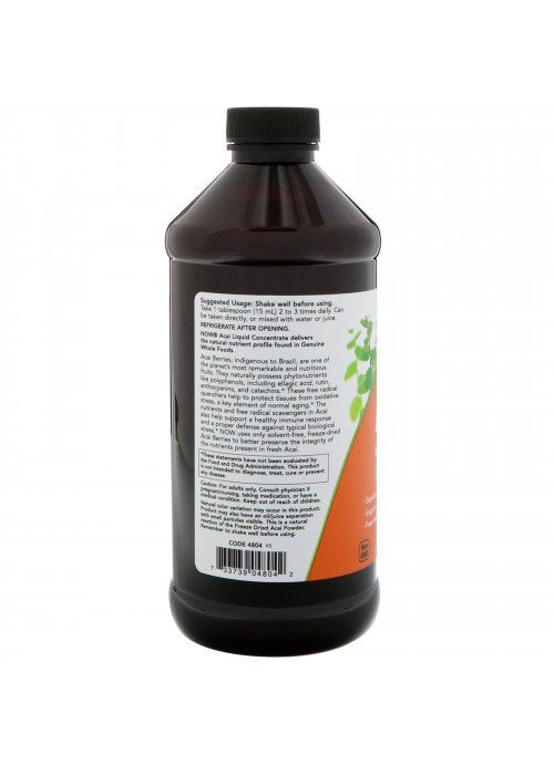 Now Foods, Acai Liquid Concentrate, 16 fl oz (473 ml)