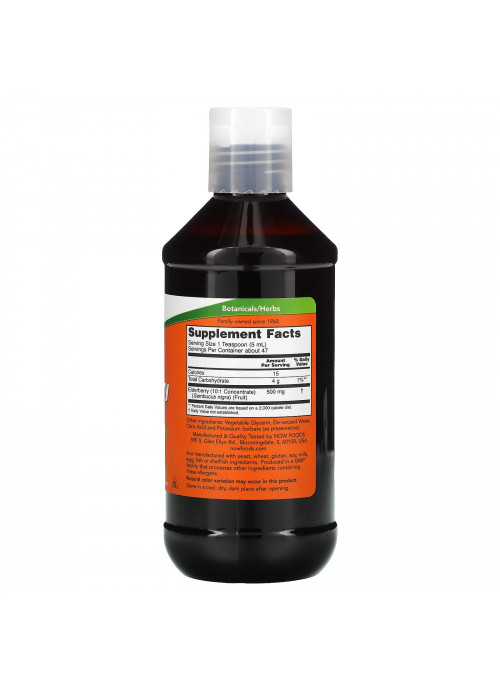 Now Foods, Elderberry Liquid, 500 mg, 8 fl oz (237 ml)